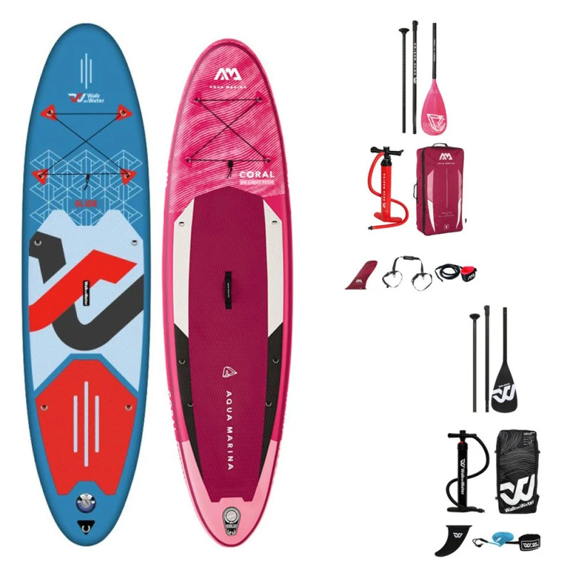 PACK PADDLE GONFLABLE WOW GLIDE 10.4 + AQUA MARINA CORAL 10.2 1 PACK PADDLE GONFLABLE WOW GLIDE 10.4 + AQUA MARINA CORAL 10.2