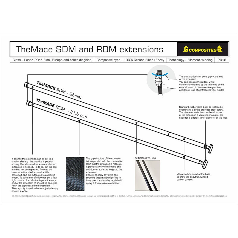 Stick Carbone Laser & ILCA SDM 25mm 3 Stick Carbone Laser & ILCA SDM 25mm – Image 3